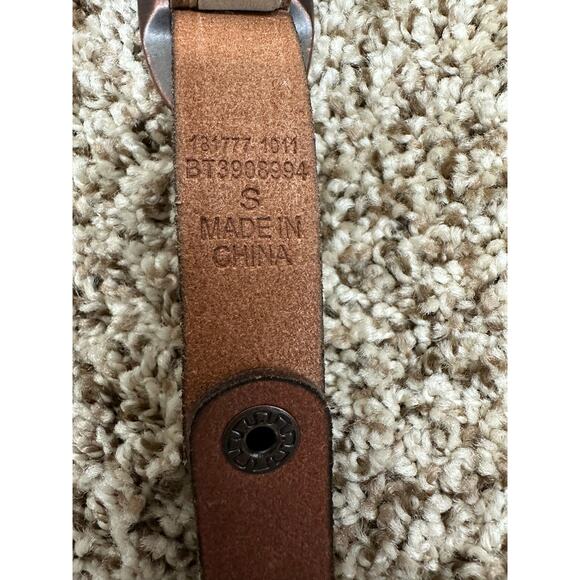 Fossil Belt Women's S Rivet Multi Colored Brown Leather Sectioned Metal Buckle - Picture 11 of 12
